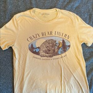 Lucky Brand Crazy Bear Tavern T-Shirt - Yellow